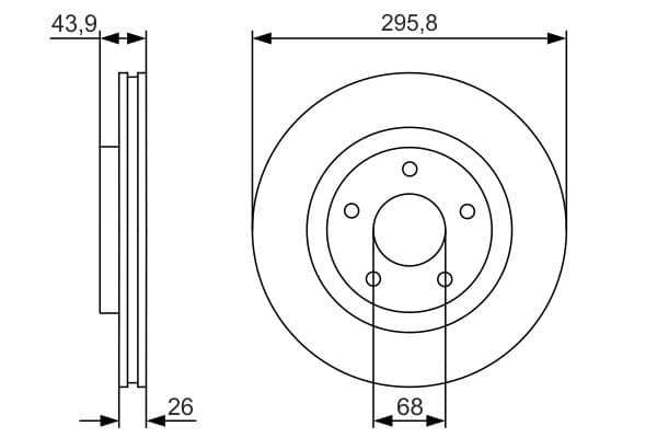 Bosch BD1885 Fren diski; ön küçük görsel 5