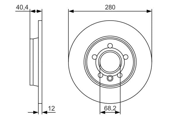 Bosch BD1887 Fren diski; arka küçük görsel 5