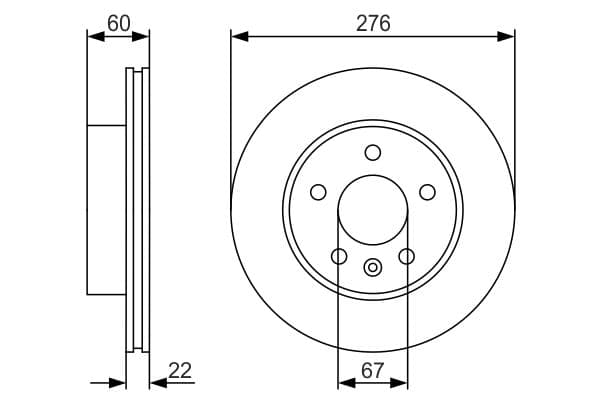Bosch BD1891 Fren diski Premium3; ön küçük görsel 5