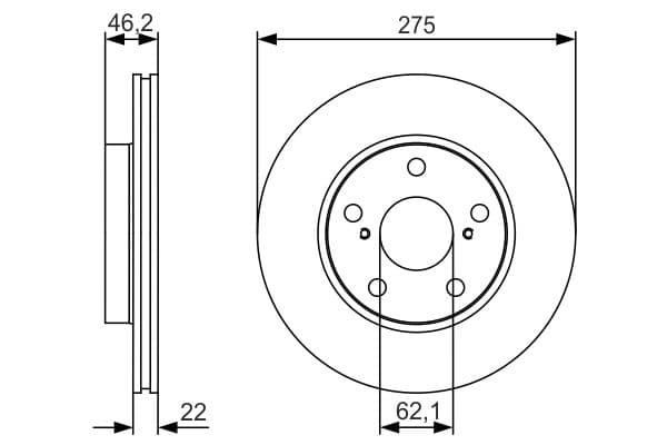 Bosch BD1893 Fren diski; ön küçük görsel 5