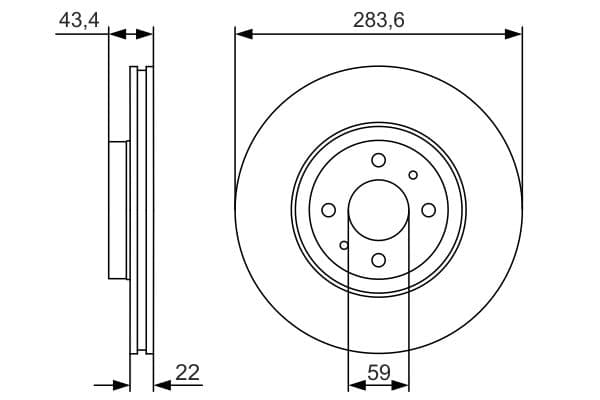 Bosch BD1897 Fren diski; ön küçük görsel 5