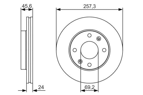 Bosch BD1899 Fren diski; ön küçük görsel 5