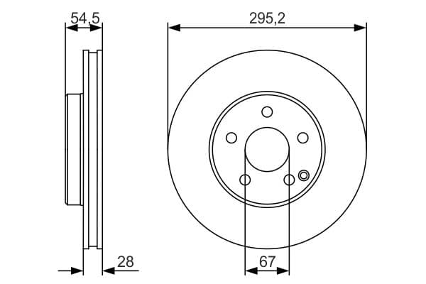 Bosch BD1903 Fren diski; ön küçük görsel 5