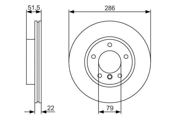 Bosch BD1906 Fren diski; ön küçük görsel 5