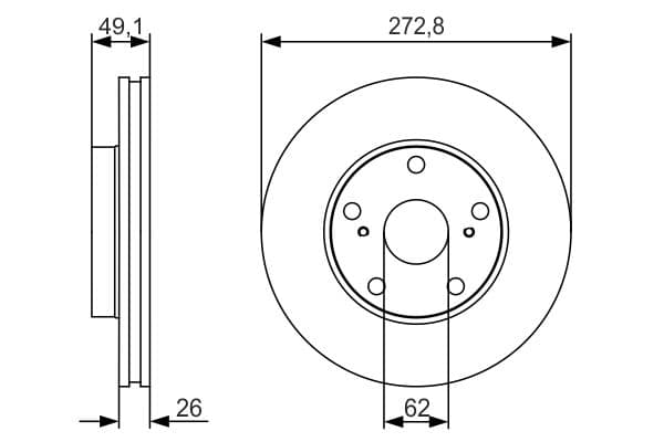 Bosch BD1911 Fren diski; ön küçük görsel 5