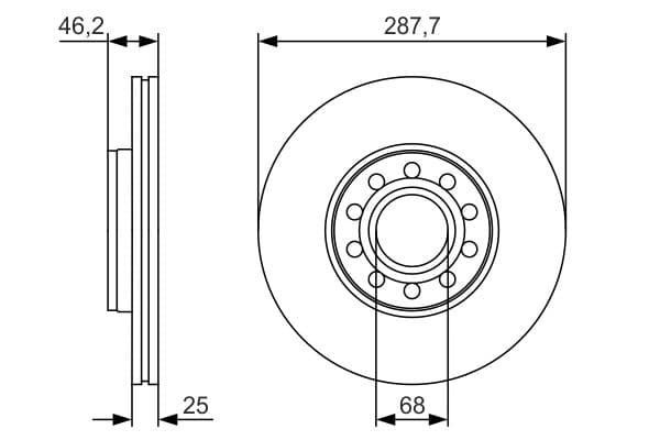 Bosch BD1914 Fren diski; ön küçük görsel 5