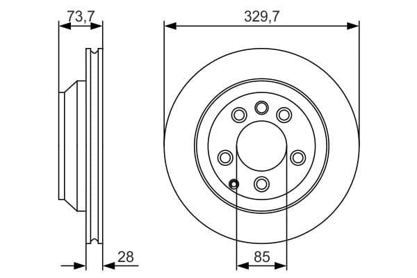 Bosch BD1915 Fren diski; arka küçük görsel 5
