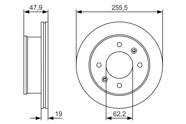 Bosch BD1916 Fren diski Premium2; ön küçük görsel 5