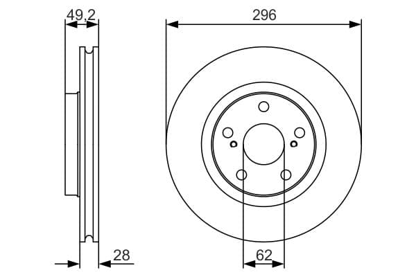 Bosch BD1917 Fren diski; ön küçük görsel 5