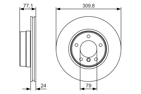 Bosch BD1928 Fren diski; ön küçük görsel 5