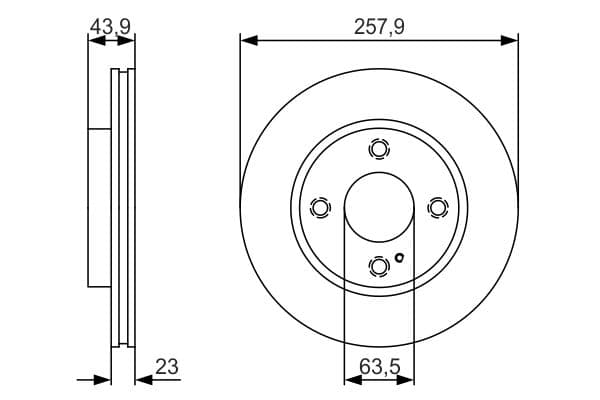 Bosch BD1943 Fren diski; ön küçük görsel 5