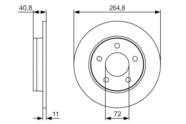 Bosch BD1929 Fren diski Premium3; arka küçük görsel 5