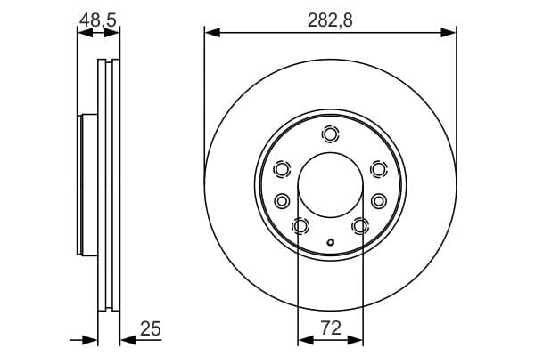 Bosch BD1947 Fren diski; ön küçük görsel 5