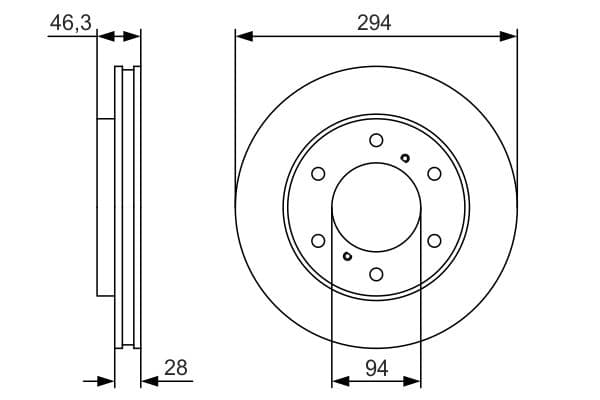 Bosch BD1950 Fren diski; ön küçük görsel 5