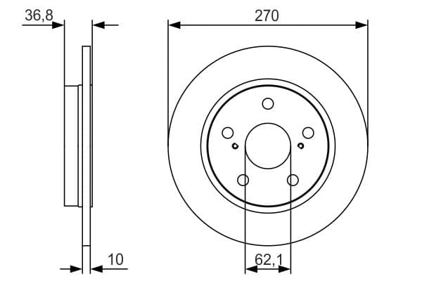 Bosch BD1951 Fren diski; arka küçük görsel 5