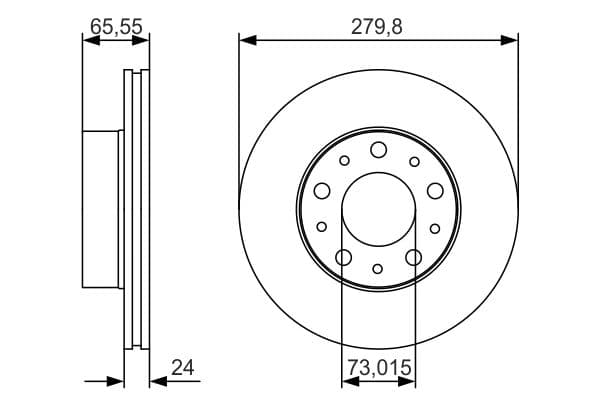 Bosch BD1956 Fren diski; ön küçük görsel 5