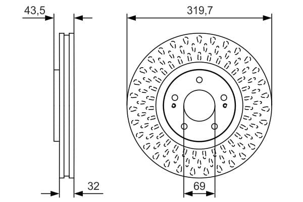 Bosch BD1799 Fren diski; ön küçük görsel 4