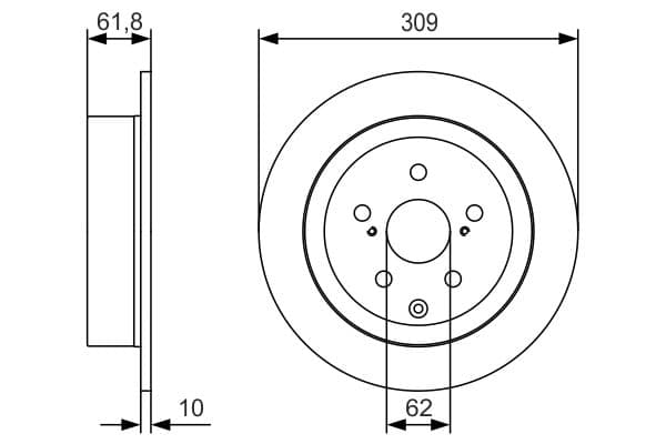 Bosch BD1802 Fren diski; arka 1