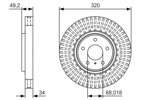 Bosch BD1831 Fren diski; ön küçük görsel 5