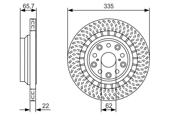 Bosch BD1834 Fren diski; arka küçük görsel 5
