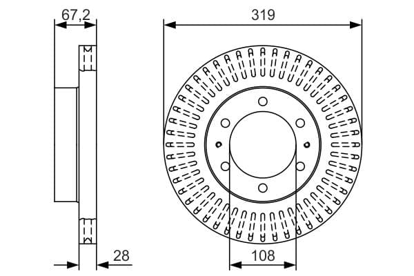 Bosch BD1835 Fren diski; ön küçük görsel 5