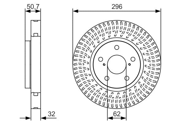 Bosch BD1837 Fren diski; ön küçük görsel 5
