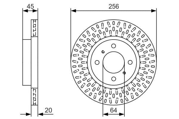 Bosch BD1838 Fren diski; ön küçük görsel 5