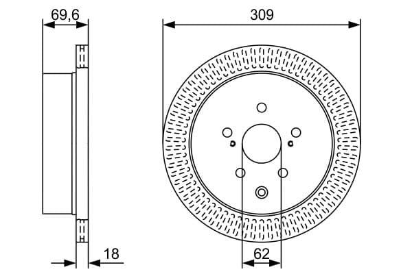 Bosch BD1856 Fren diski; arka küçük görsel 5
