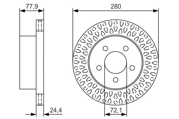 Bosch BD2399 Fren diski; ön küçük görsel 5