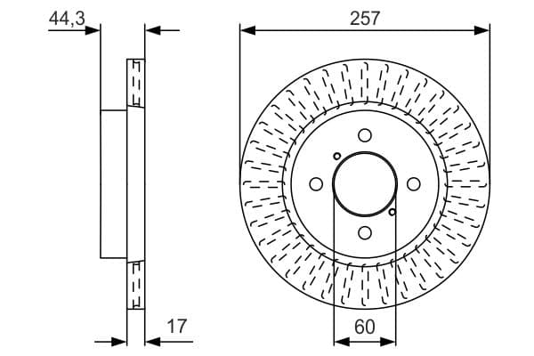 Bosch BD2379 Fren diski; ön küçük görsel 5