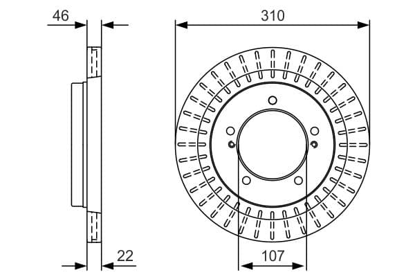 Bosch BD2389 Fren diski; ön küçük görsel 5