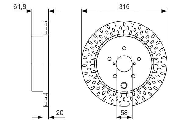 Bosch BD2403 Fren diski; arka küçük görsel 5