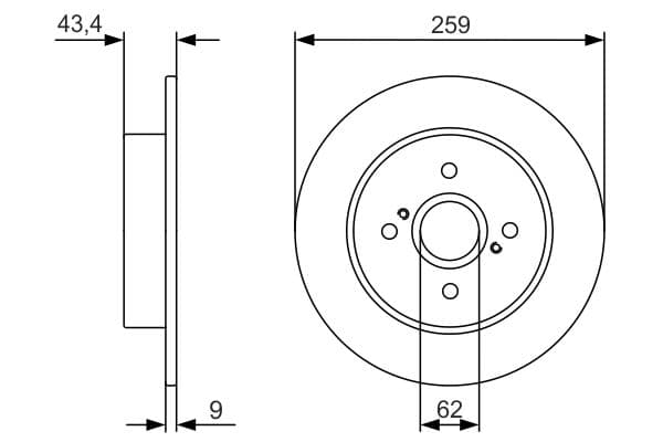 Bosch BD2229 Fren diski; arka 1