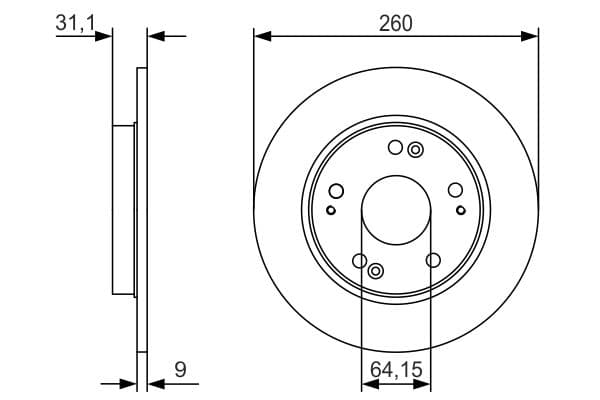 Bosch BD2254 Fren diski; arka 1