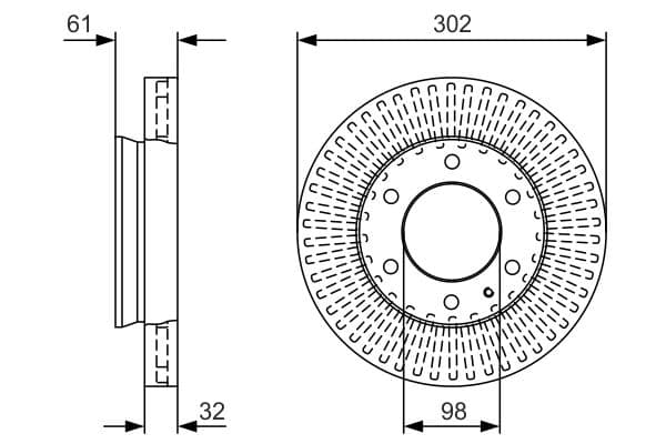 Bosch BD2266 Fren diski; ön küçük görsel 5