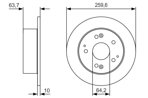 Bosch BD2275 Fren diski; arka 1
