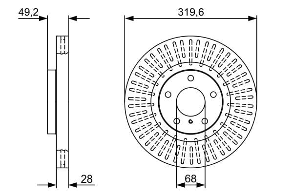 Bosch BD2465 Fren diski; ön küçük görsel 5