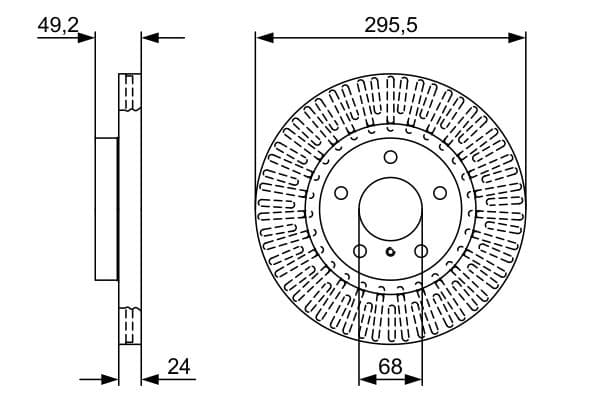 Bosch BD2466 Fren diski; ön küçük görsel 5