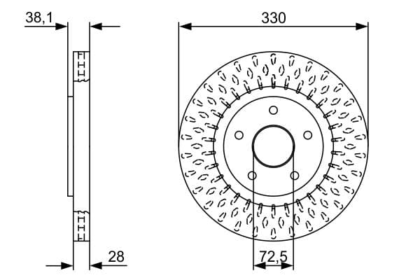 Bosch BD2490 Fren diski; ön küçük görsel 5