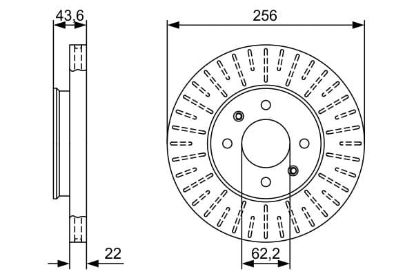 Bosch BD2512 Fren diski; ön küçük görsel 5