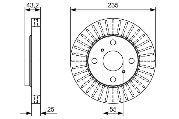Bosch BD2524 Fren diski; ön küçük görsel 5