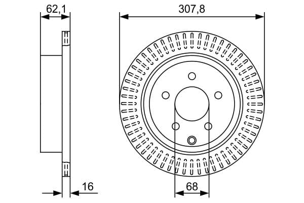 Bosch BD2568 Fren diski; arka küçük görsel 5