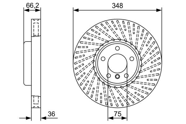 Bosch BD2577 Fren diski; ön küçük görsel 5