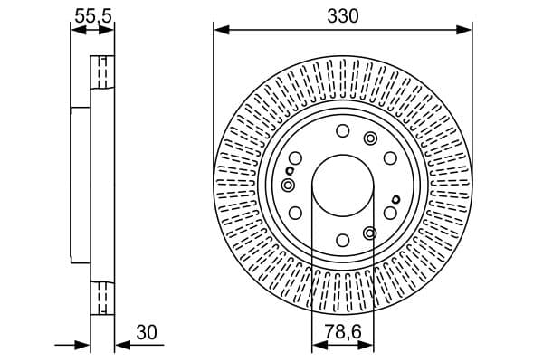 Bosch BD2587 Fren diski; ön küçük görsel 5