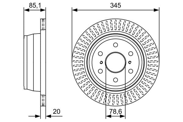 Bosch BD2589 Fren diski; arka küçük görsel 5