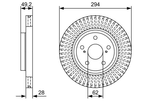 Bosch BD2597 Fren diski; ön küçük görsel 5