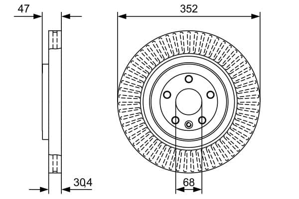 Bosch BD2610 Fren diski; ön küçük görsel 5