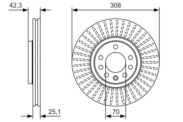 Bosch BD2718 Fren diski; ön küçük görsel 5