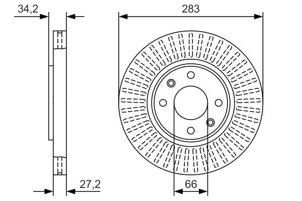 Bosch BD2711 Fren diski; ön küçük görsel 5