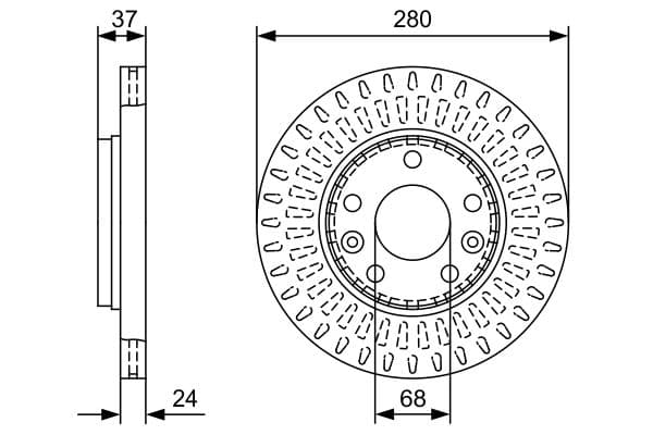 Bosch BD2712 Fren diski; ön küçük görsel 5